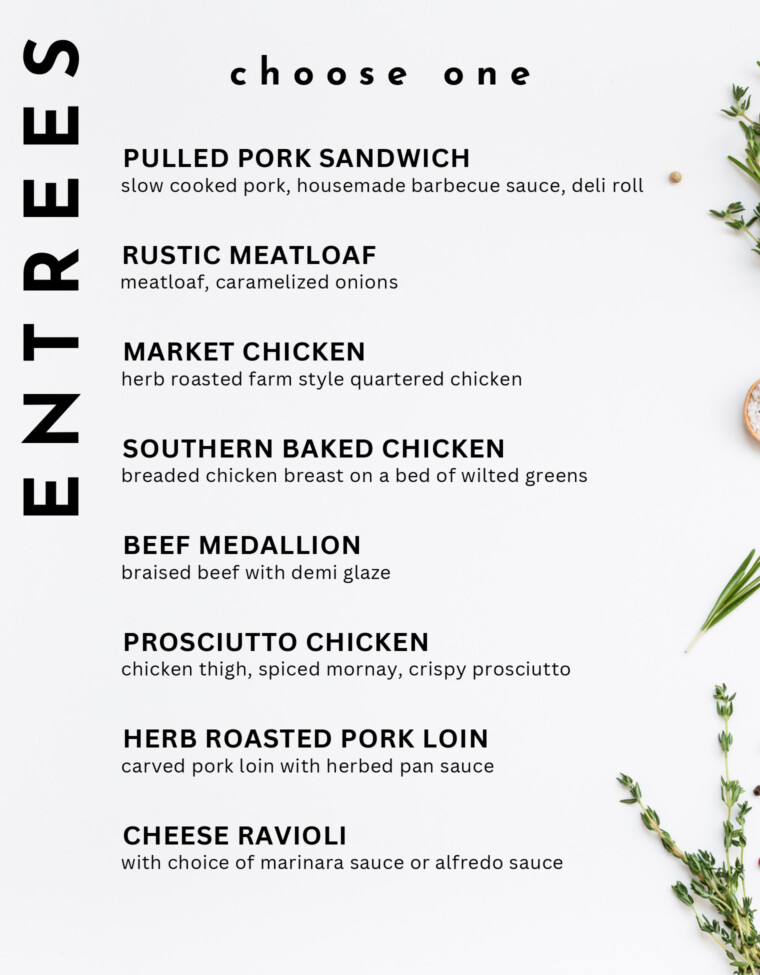 Market Catering Wedding Menu - Page 10
