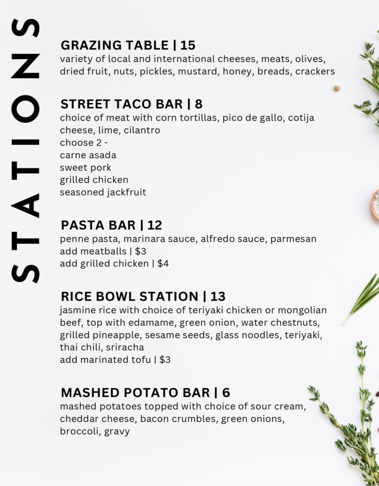 Market Catering Wedding Menu - Page 12