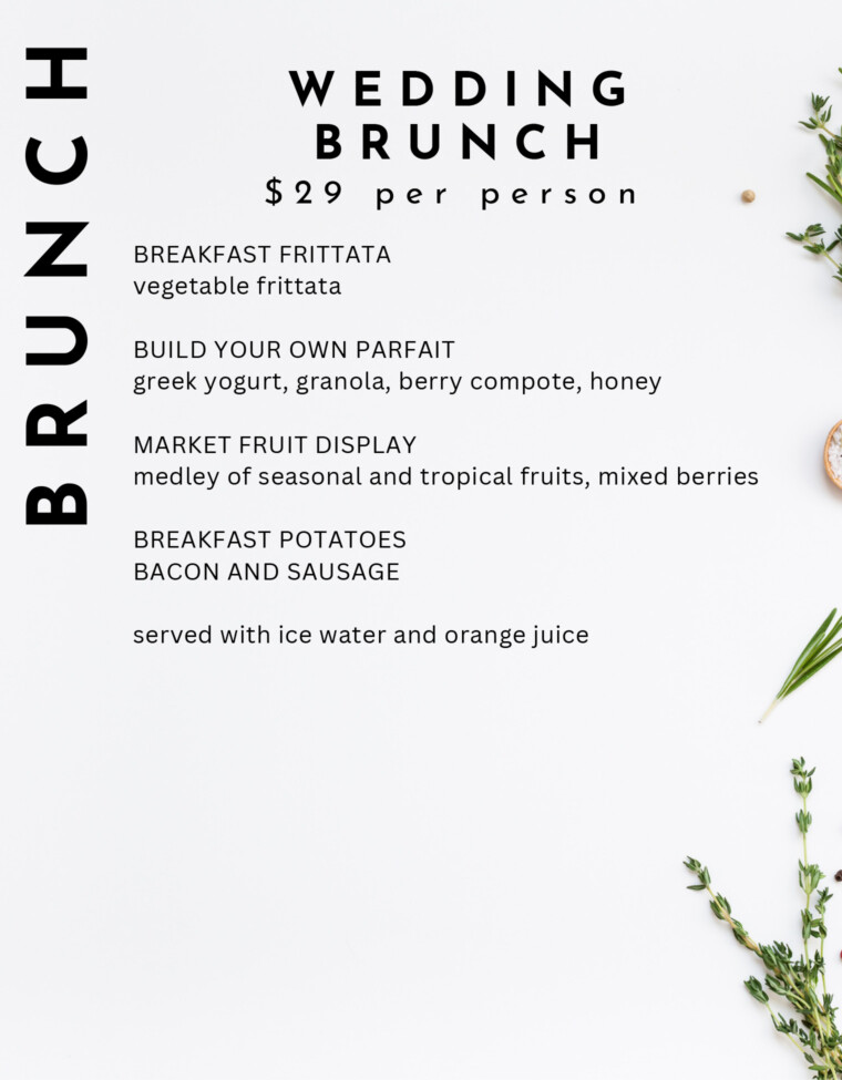 Market Catering Wedding Menu - Page 4