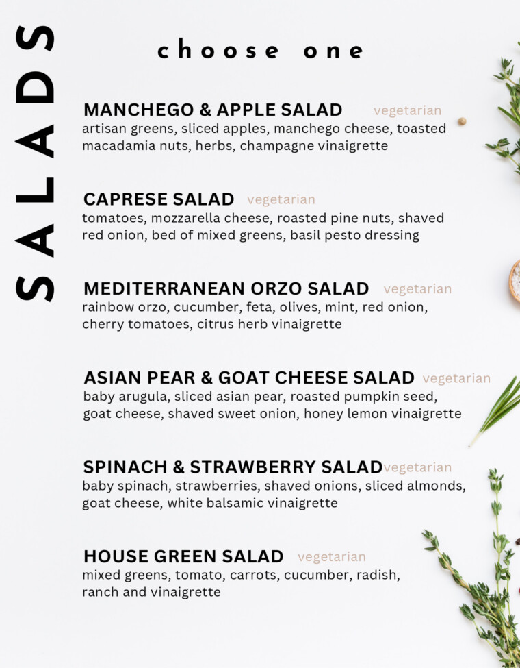 Market Catering Wedding Menu - Page 8